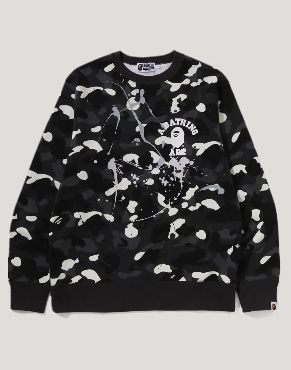 Men's Cotton City Camo Crewneck Sweatshirt - Black