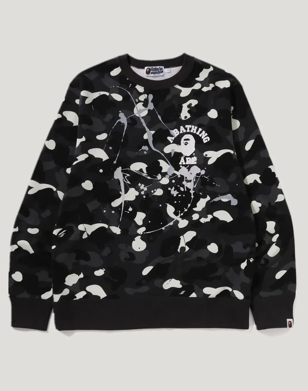 Men's Cotton City Camo Crewneck Sweatshirt - Black