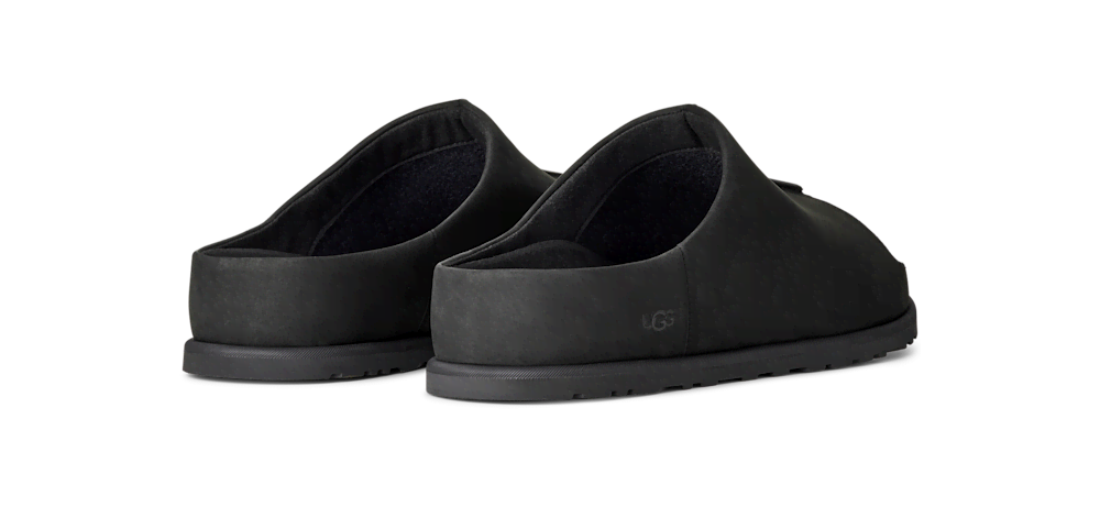 Men's Nubuck Slide Sandal - Black