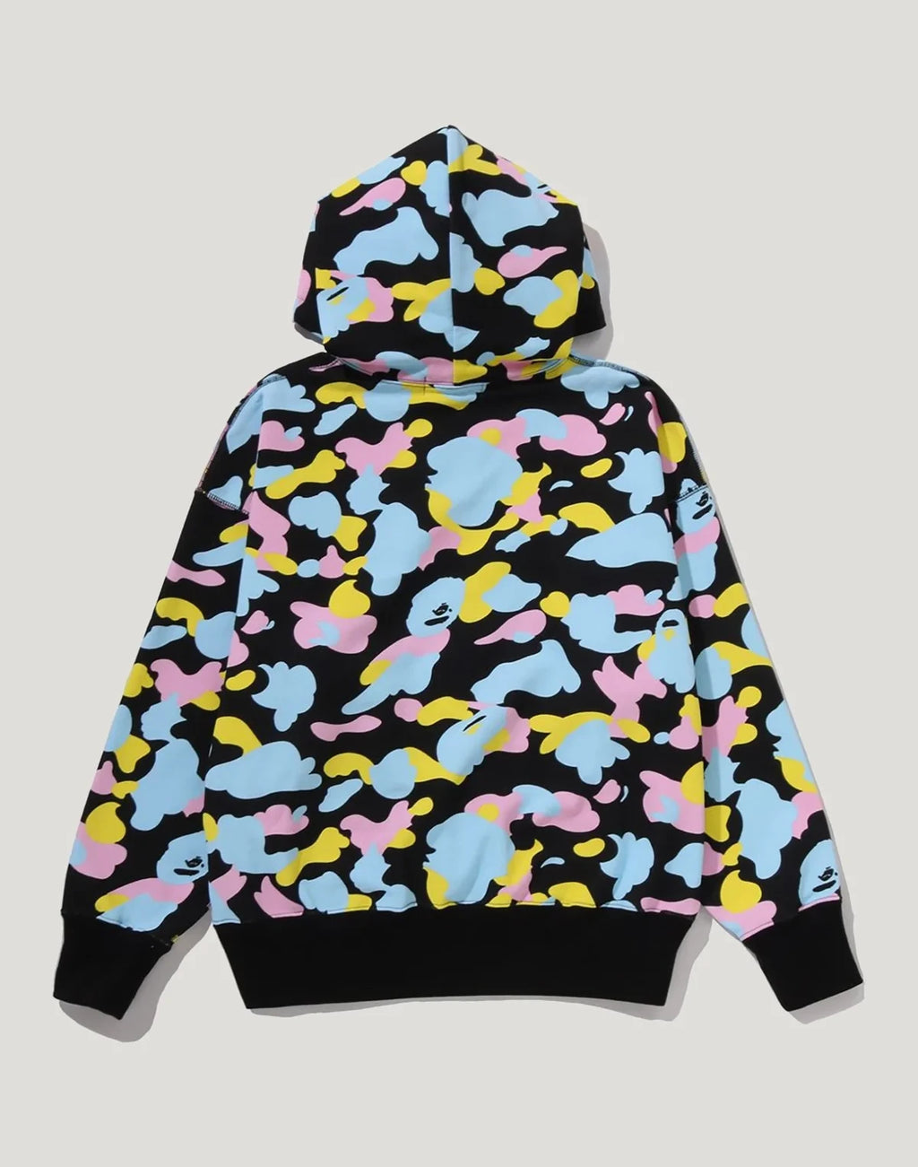 Women's Oversized Camouflage Pullover Hoodie - White
