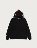 Camo Print Pullover Hoodie - Black