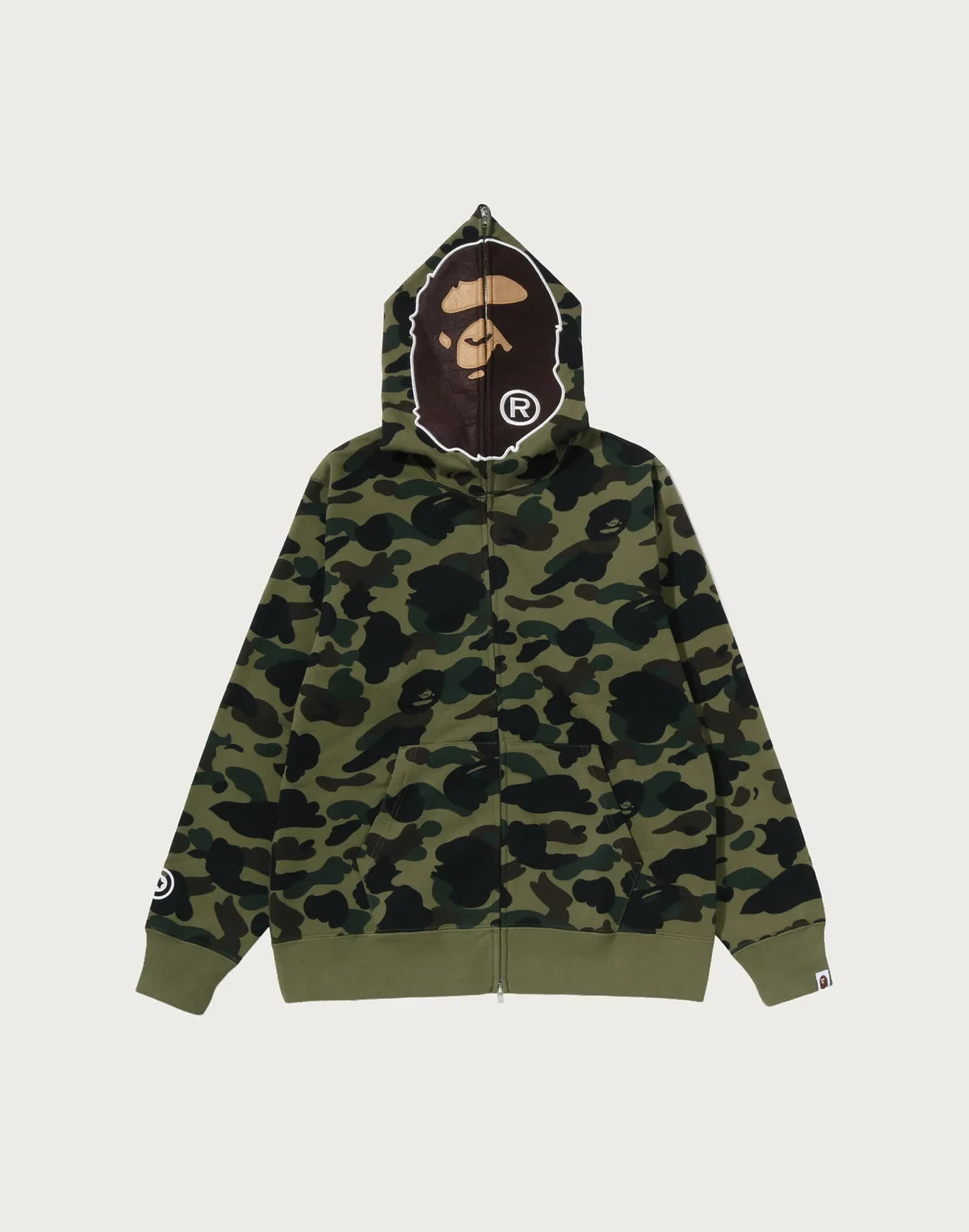 Men's Brushed-Lined Full-Zip Hoodie - Green