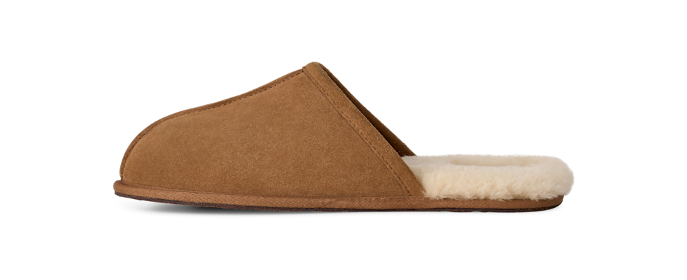 Men's Suede Open-Back Slipper - Brown