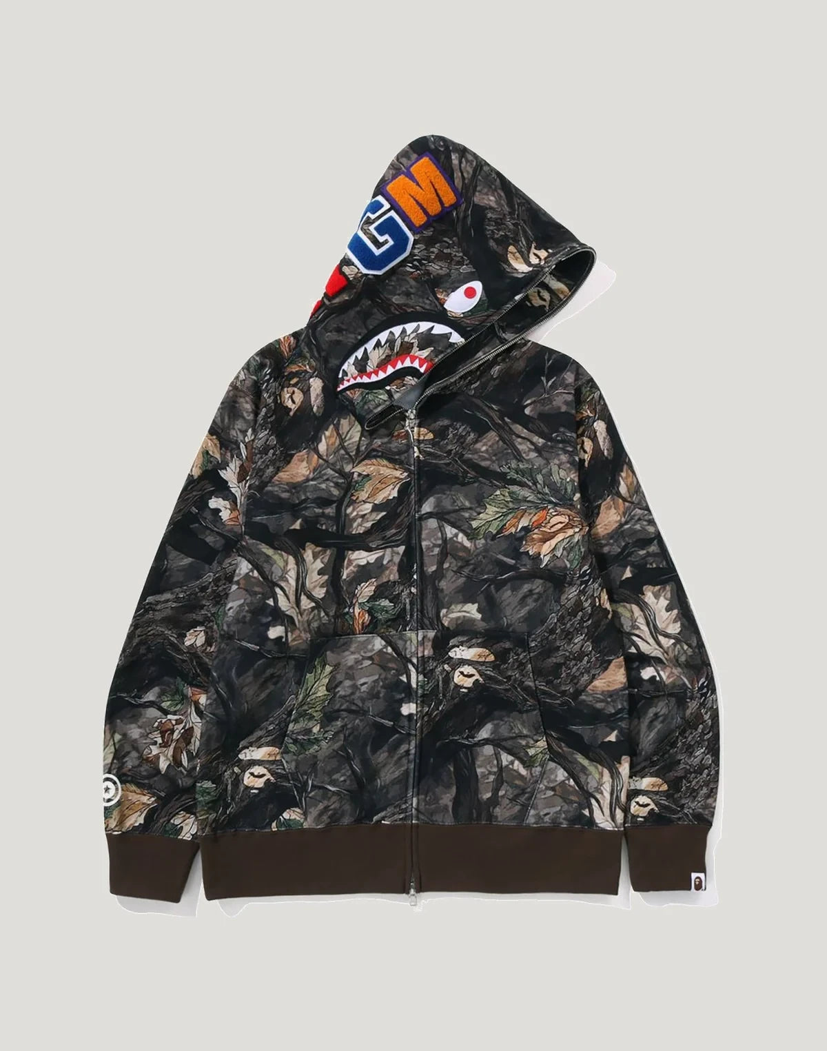 Cotton Tree Camo Full-Zip Hoodie - White