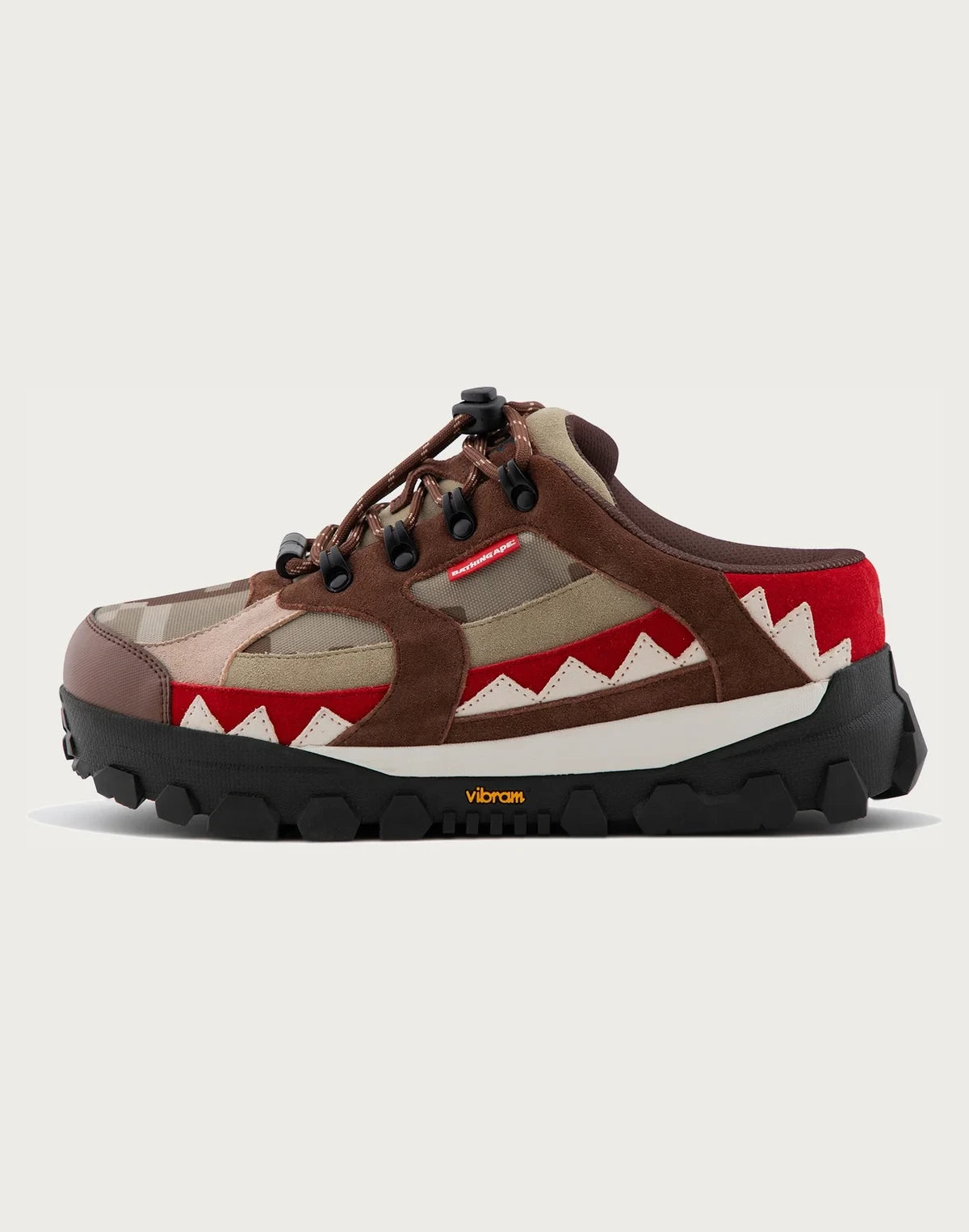 Men's Leather Nylon Clog Shoes - Beige