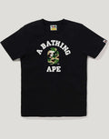 Women's Cotton Camo Graphic T-Shirt - Black Pink
