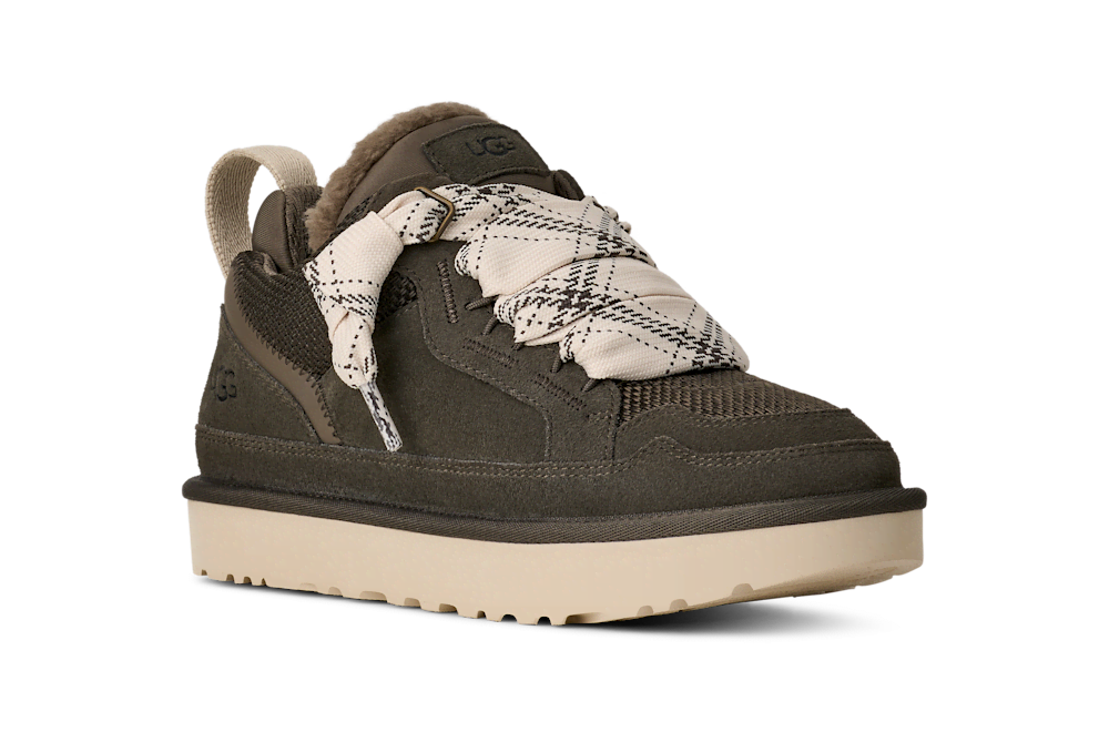 Women's Suede Mesh Lace-Up Sneaker - Black