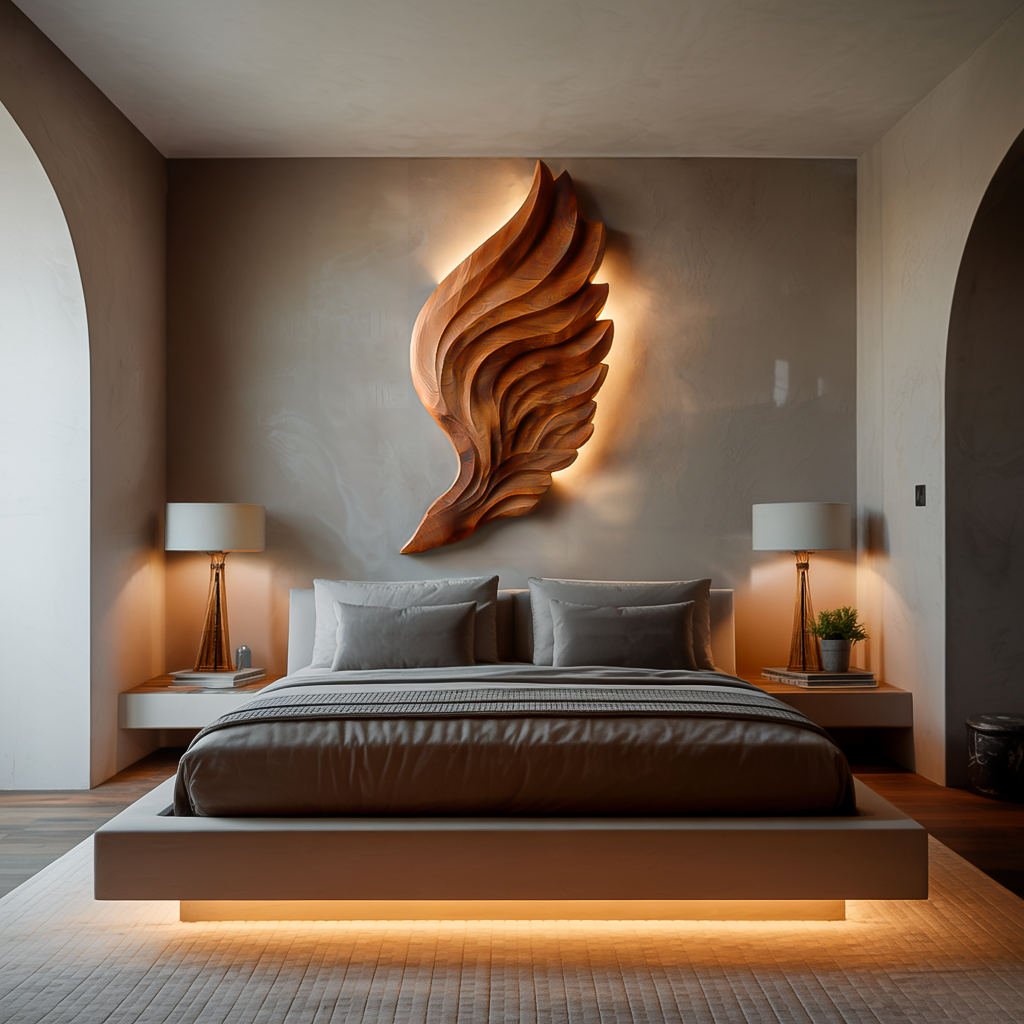 Abstract Wooden Wing Wall Art For Modern Wall Decor