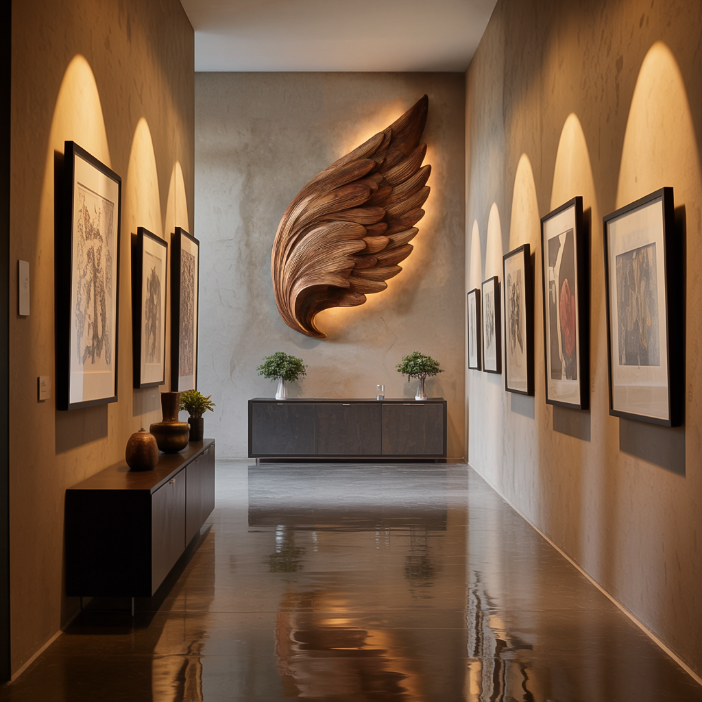 Organic Wing Wall Art Sculpture For Luxury Interior Decor